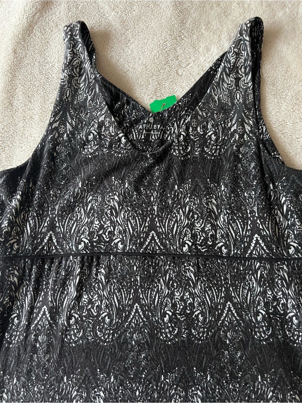 Athleta Black & White Printed Tank Chemise